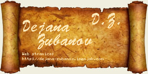 Dejana Zubanov vizit kartica